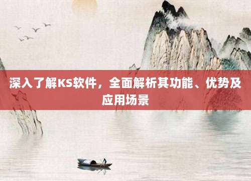 深入了解KS软件,全面解析其功能、优势及应用场景
