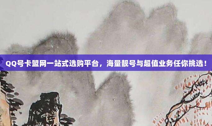 QQ号卡盟网一站式选购平台,海量靓号与超值业务任你挑选!