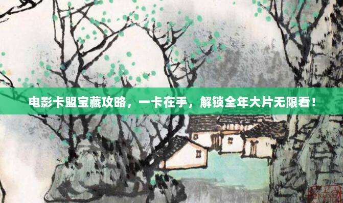 电影卡盟宝藏攻略,一卡在手,解锁全年大片无限看!